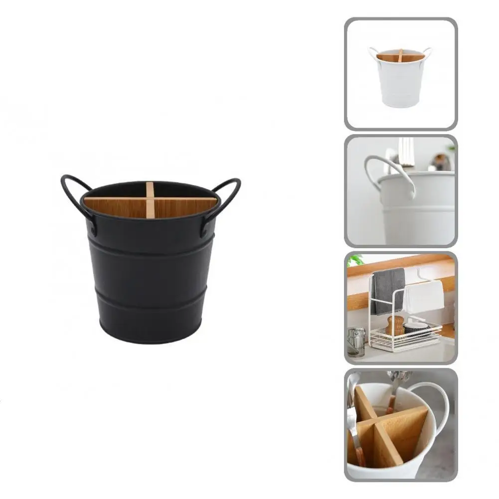 

Large Capacity Anti-aging 4-Grids Spoon Fork Chopsticks Holder Kitchen Accessories