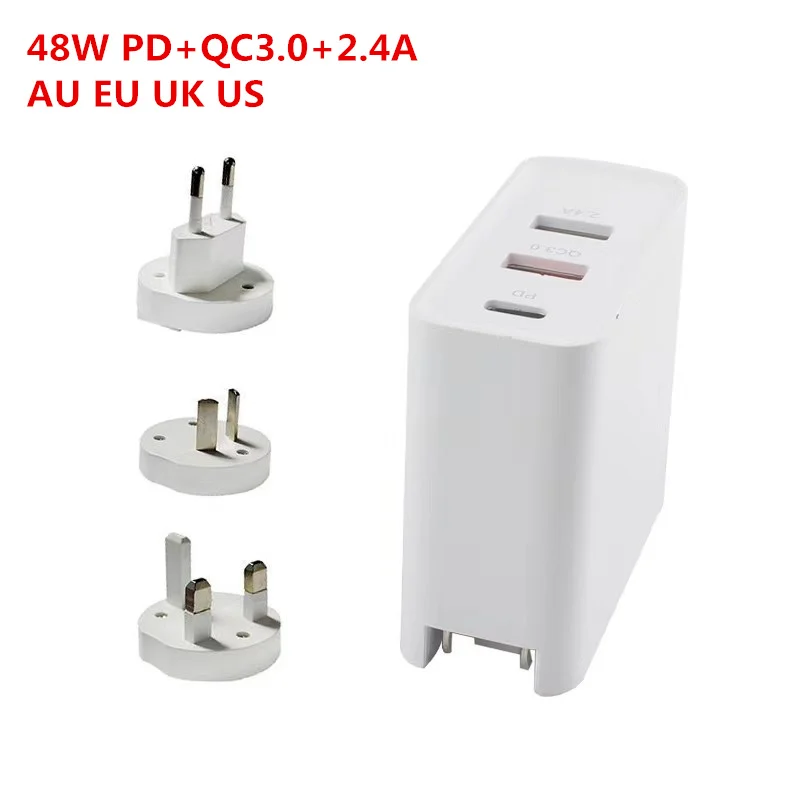 48 Вт быстрое зарядное устройство PD USB зарядное устройство для iphone 11pro макс. для планшетов QC 3,0 быстрое настенное зарядное устройство US EU UK AU переходник