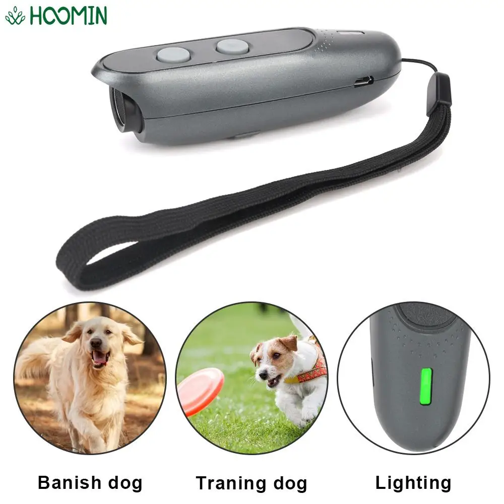 

3 in 1 USB Charging Dog Repeller Dog Training Control Device LED Ultrasonic Anti Barking Stop Barking Pet Supplies
