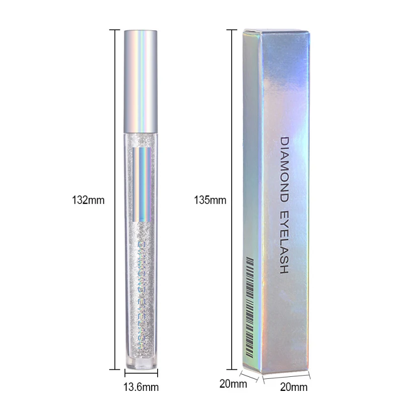 

2019 Long Lasting Waterproof Diamond Glitter Mascara Water Dropping Quick Dry Makeup Shimmering Thick Curler Mascara