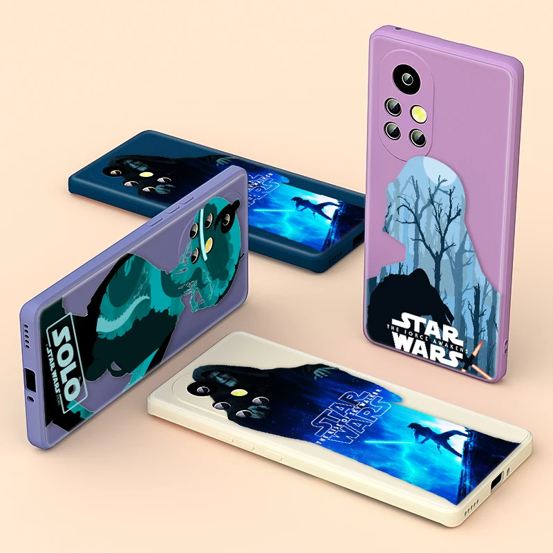 

Star Wars robot colorful For Huawei Nova 8 7 6 5 8i 5i 5G PRO SE 4E 3 4 Liquid Silicone Soft Cover Phone Case