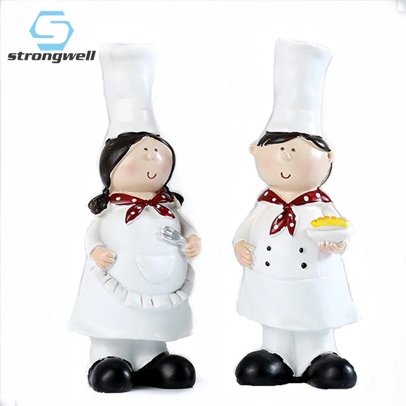Strongwell Северная Современная фигурка шеф повара из смолы креативная белая верхняя