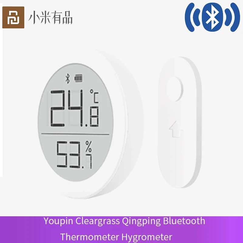 

Youpin Cleargrass Qingping Bluetooth Thermometer Hygrometer Temperature Humidity Sensor for Apple Siri HomeKit/Mi Mijia App Home