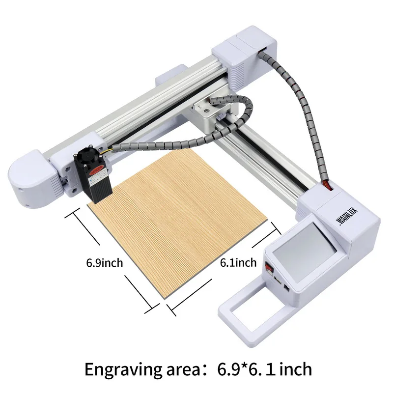 

Portable Mini Laser Engraver 3.5"inch Screen 7000mW 20W Wood Laser CNC Engraving Machine Cutting Marking Printing 3 mode control