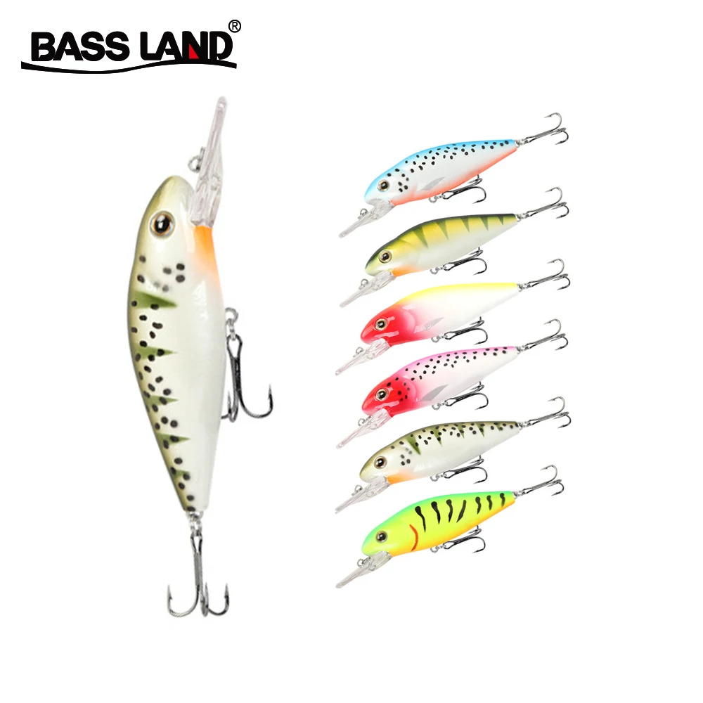 Bassland длинная губа плавающая приманка minnow crankbait stickbait твердая для рыбалки Wobblers