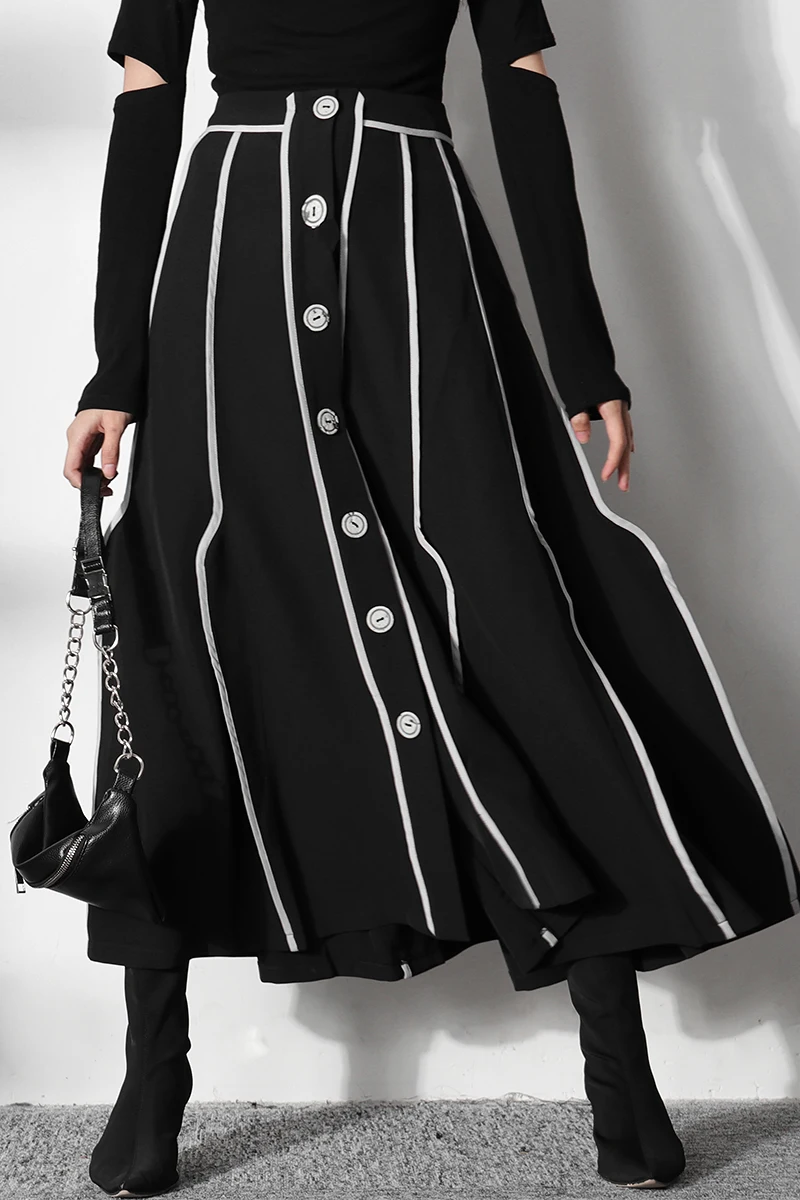 

New 2021 Midi Long Skirts for Women Vintage High Waisted Asymmetrical Ruffle Skirts