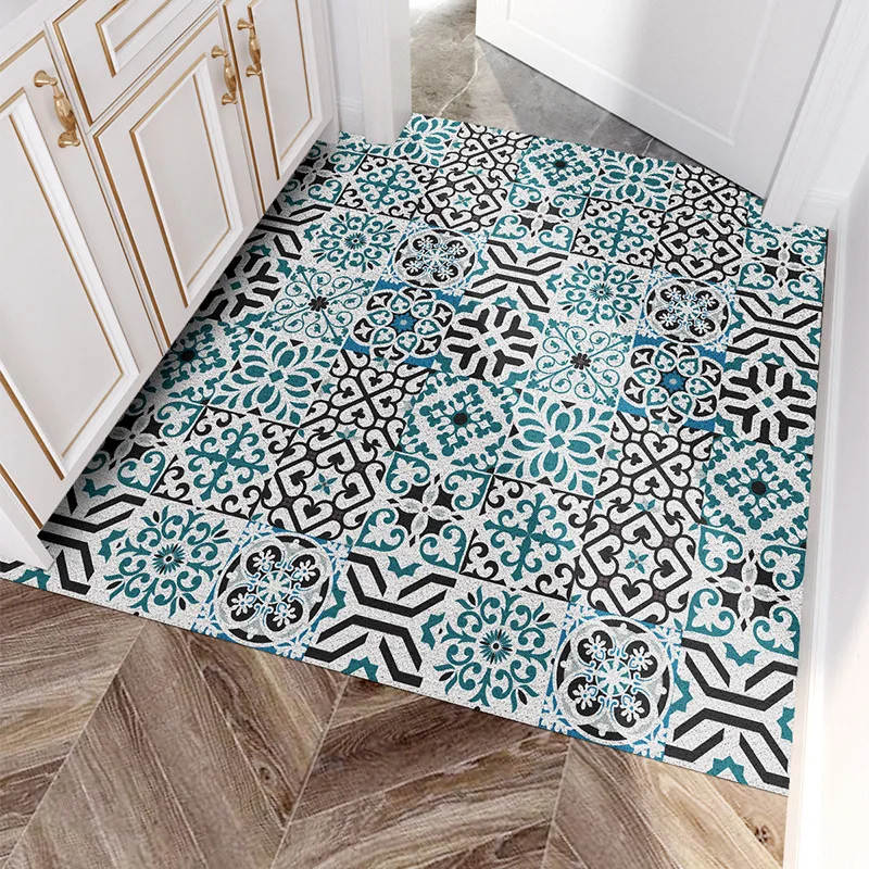 Plaid Doormat Carpet Non-Slip Can Be Cut PVC Kitchen Mat Bath Entrance Door Mats Home Decoration Indoor Outdoor | Дом и сад