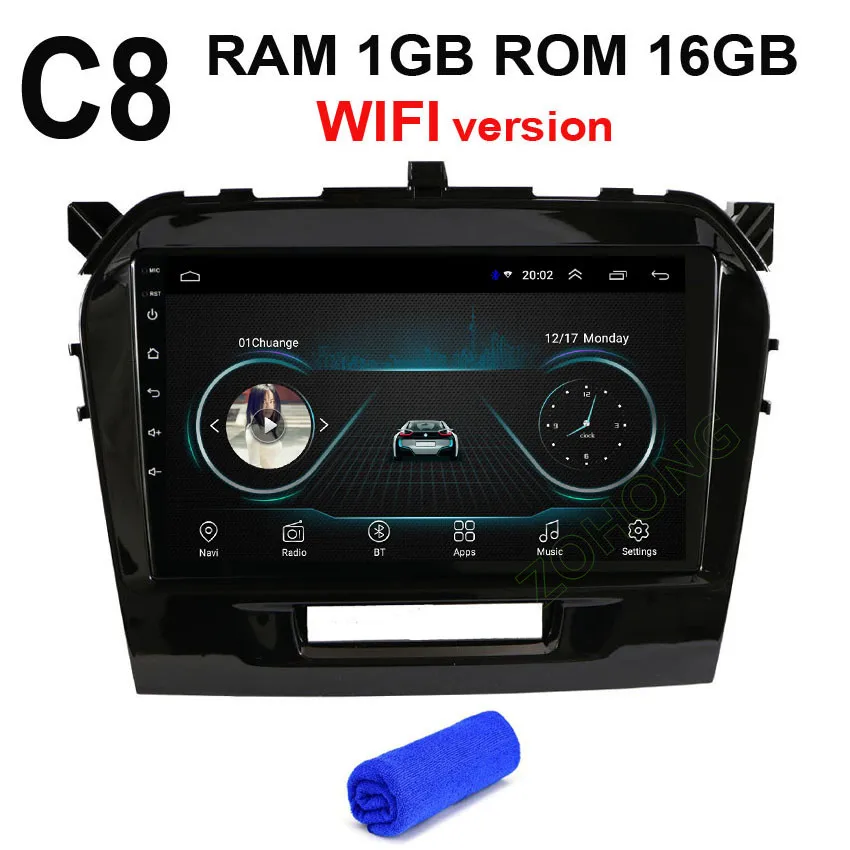 C8 GPS 2.5D DSP 36EQ Android 9,0 автомобильный Радио мультимедийный плеер для Suzuki Vitara Авторадио автомобильный gps навигатор BT - Цвет: C8 GPS