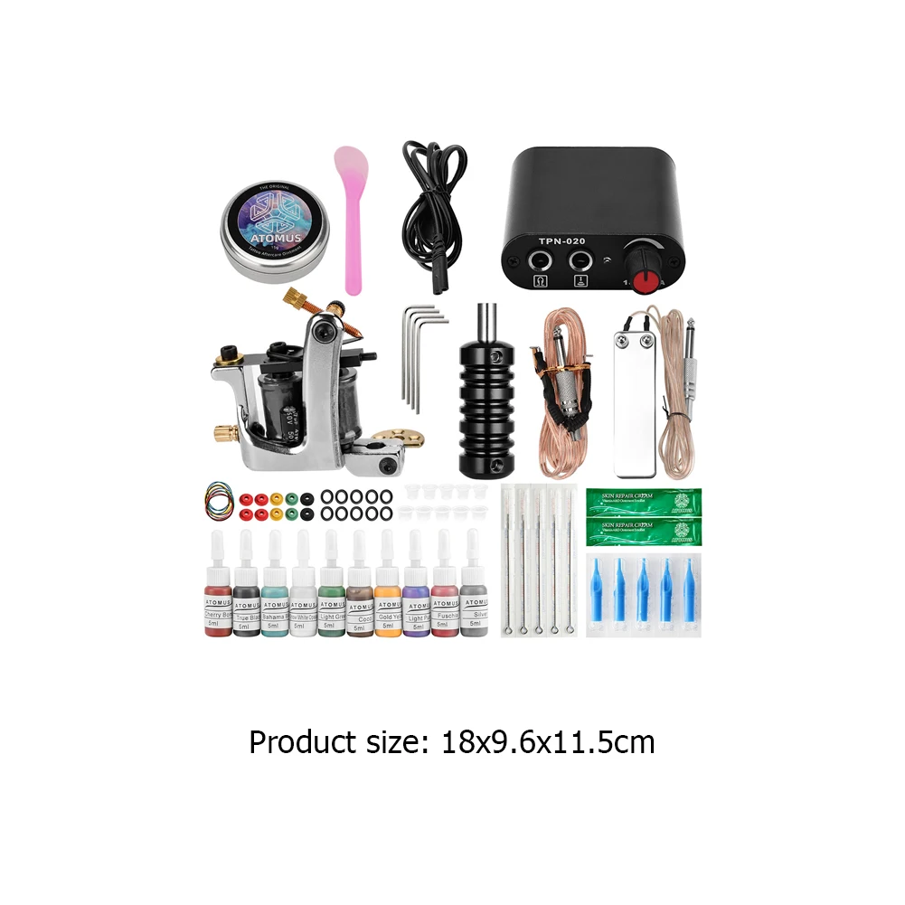 

Professional Swan Tattoo Kits Rotary Tattoo Pen Machine Guns Color Inks With Cartridges Needles Permanent Makeup Machine