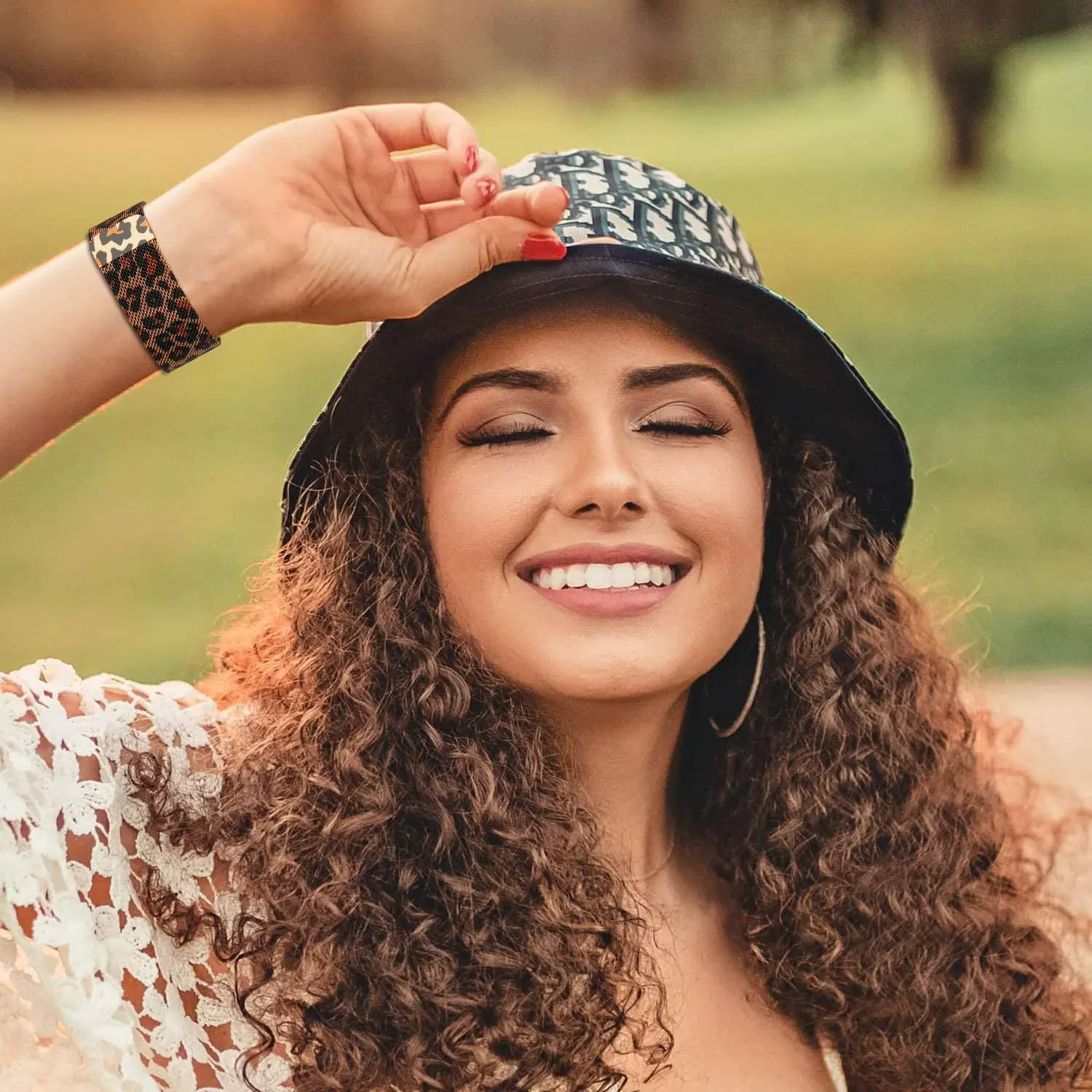 22mm Leopard Milanese Mesh Loop Metal Band For Samsung Galaxy Watch 3 45mm/Gear S3 Frontier/Classic /Samsung Galaxy Watch 46mm