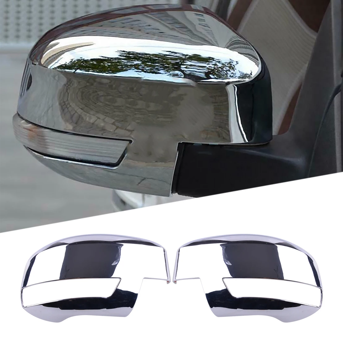 

1 пара накладок на боковое зеркало заднего вида, ABS-пластик, хромированный, серебристый, подходит для Ford Focus 2012, 2013, 2014, 2015, 2016, 2017, 2018