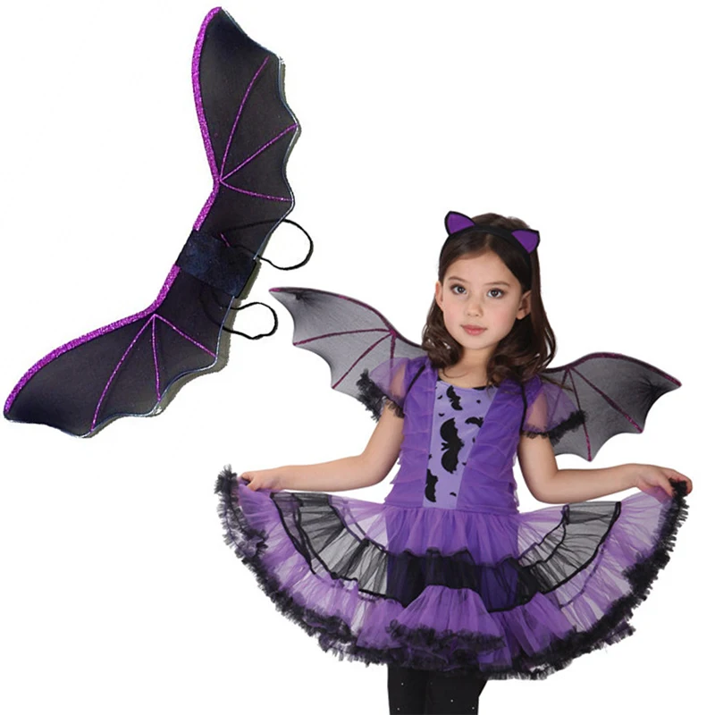 Детский Аниме Косплей Костюм крыла летучая мышь детские костюмы на Хэллоуин для