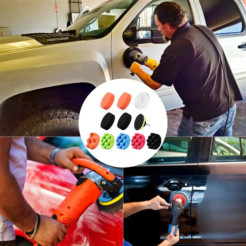 6 шт. губка для автомойки и шерстяной полировки восковой колодки комплект авто