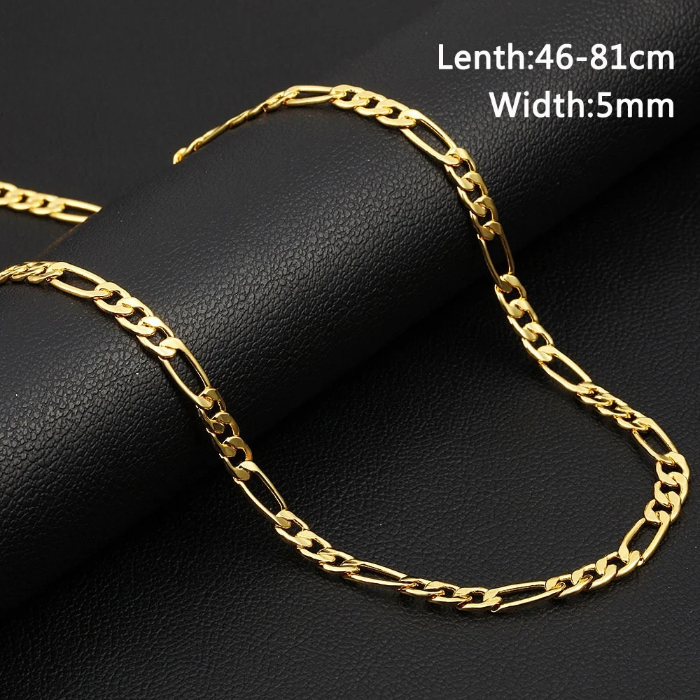 Мужское и женское ожерелье Европейская мода Роскошная золотая цепочка для