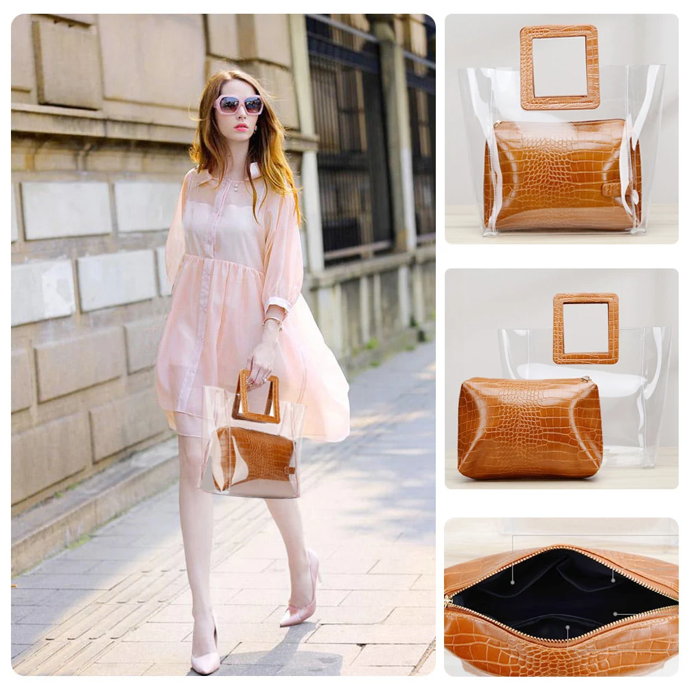 Летние пляжные сумки для женщин повседневная сумка-тоут прозрачная сумка