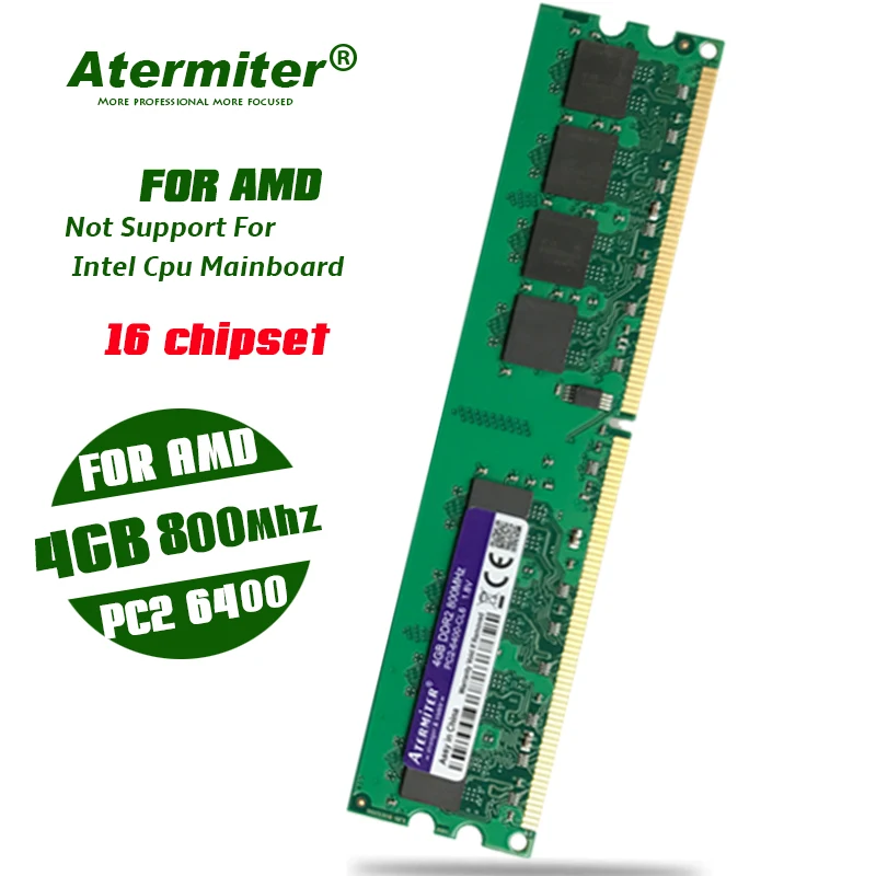Оперативная память DDR2 4 Гб 800 МГц для настольных ПК DIMM 240 контактов AMD системы