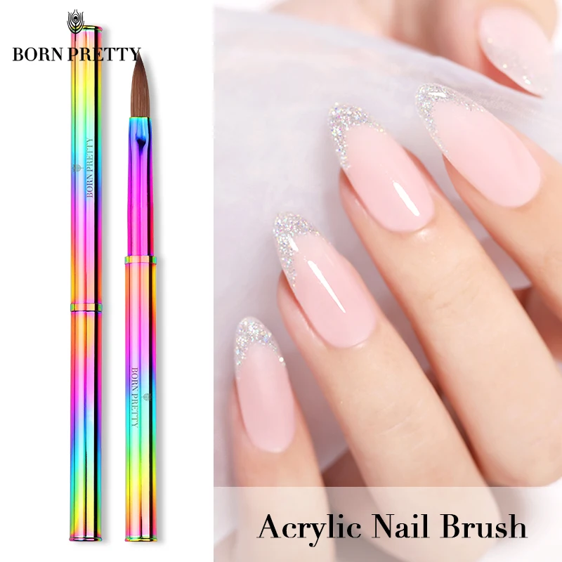 BORN PRETTY акриловая кисть для дизайна ногтей наращивания порошок титановая сталь