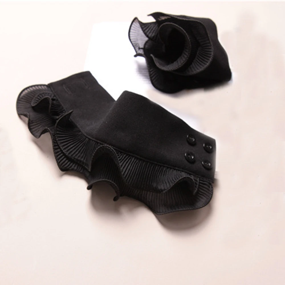 Шифоновые перчатки рукава поддельные шифоновые женские черные белые