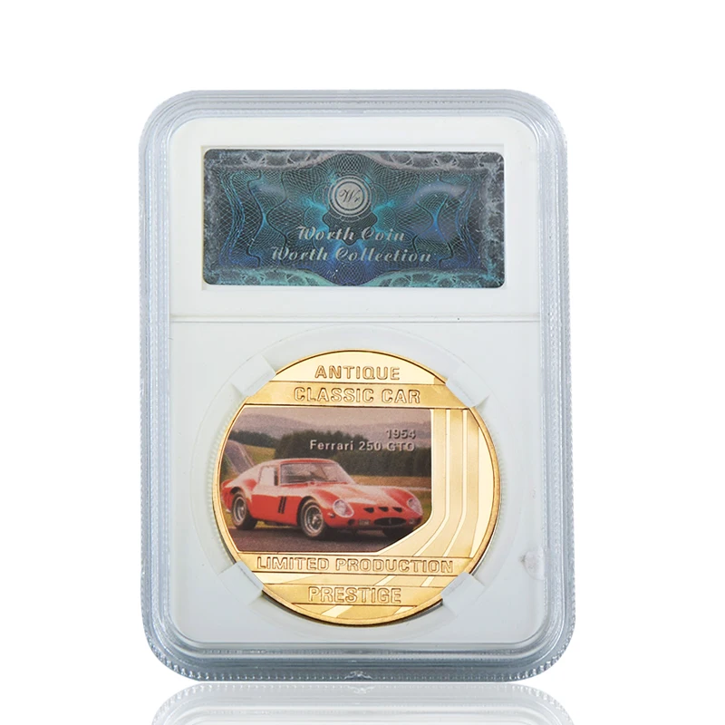 coin 5 with case WR старинные классические автомобильные золотые коллекционные монеты с держателем Cion памятная металлическая монета медаль сувенирный подарок набор дропшиппинг - Цвет: coin 5 with case