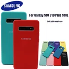 Чехол для Samsung Galaxy S10 PlusS10e, шелковистый силиконовый чехол высокого качества, мягкая на ощупь задняя защитная крышка S 10 + S10 E