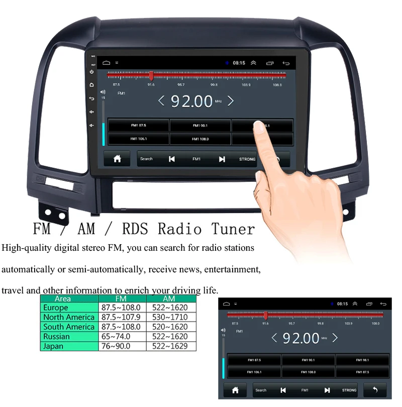 Android 8,1 автомобильный Радио мультимедийный плеер навигация для hyundai Santa Fe 2006-2012 с стерео автомобильный dvd gps плеер карта