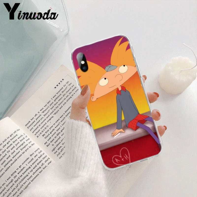 Yinuoda Hey Arnold TPU Мягкий силиконовый прозрачный чехол для телефона iPhone 8 7 6 6S Plus X XS MAX 5 5S SE XR 11 pro max