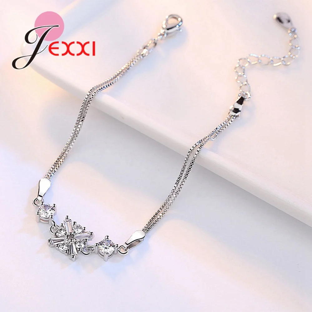 

Cool Ice Flower Original Design 925 Sterling Silver Necklace Earrings Bracelets Jewelry Sets for Women Wedding Engagement Bijou