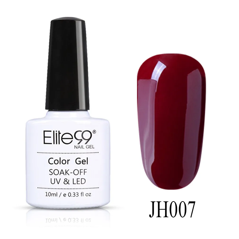 JH007 Elite99 10 мл винно-красный цвет УФ-гель для ногтей Чистый гель-лаки для ногтей гель-праймер длительное впитывание УФ гель для ногтей маникюр - Цвет: JH007