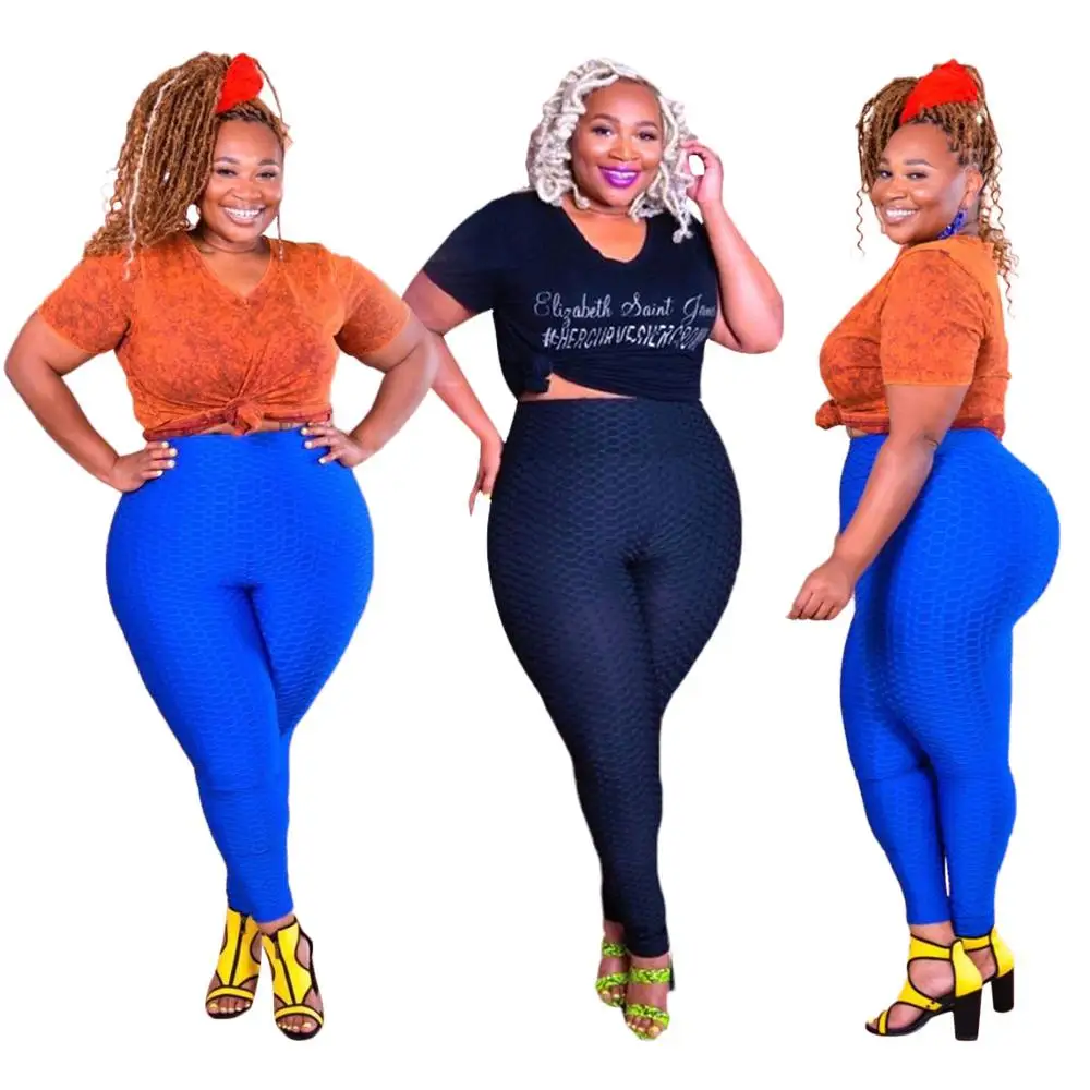 

2020 Autumn Hot Sales Women Solid Color Pencil Pants Female's Plus Size Casual High Waist Bodycon Jogging Leggings Sportwear