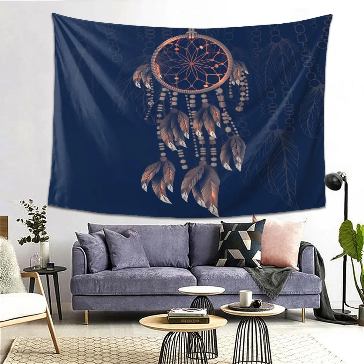 Dreamcatcher India Mandala Tapestry Wall Hanging Boho Decor Wall Cloth Tapestries Tapestry Mandala Wall Carpet 95x73cm