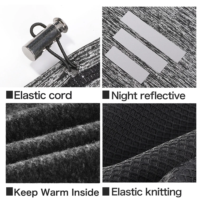 

New Winter Men Cycling Bandana Outdoor Windproof Thick Warm Scarves Headgear Elasticity Adjustable Face Scarf Night Reflective