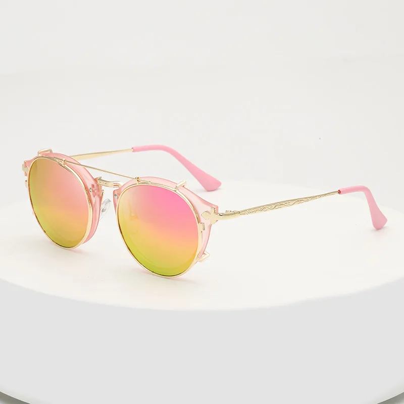 Популярные брендовые солнцезащитные очки 1813 в стиле ретро панк женские