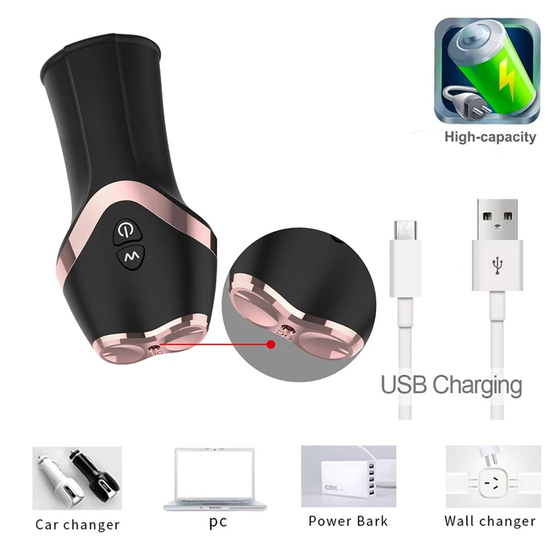 

12 Modes Glan Sucking Vibrador Cock Massager Exerciser Male Masturbatore Delay Cyclone Device Trainer Sextoyss for Adults Men