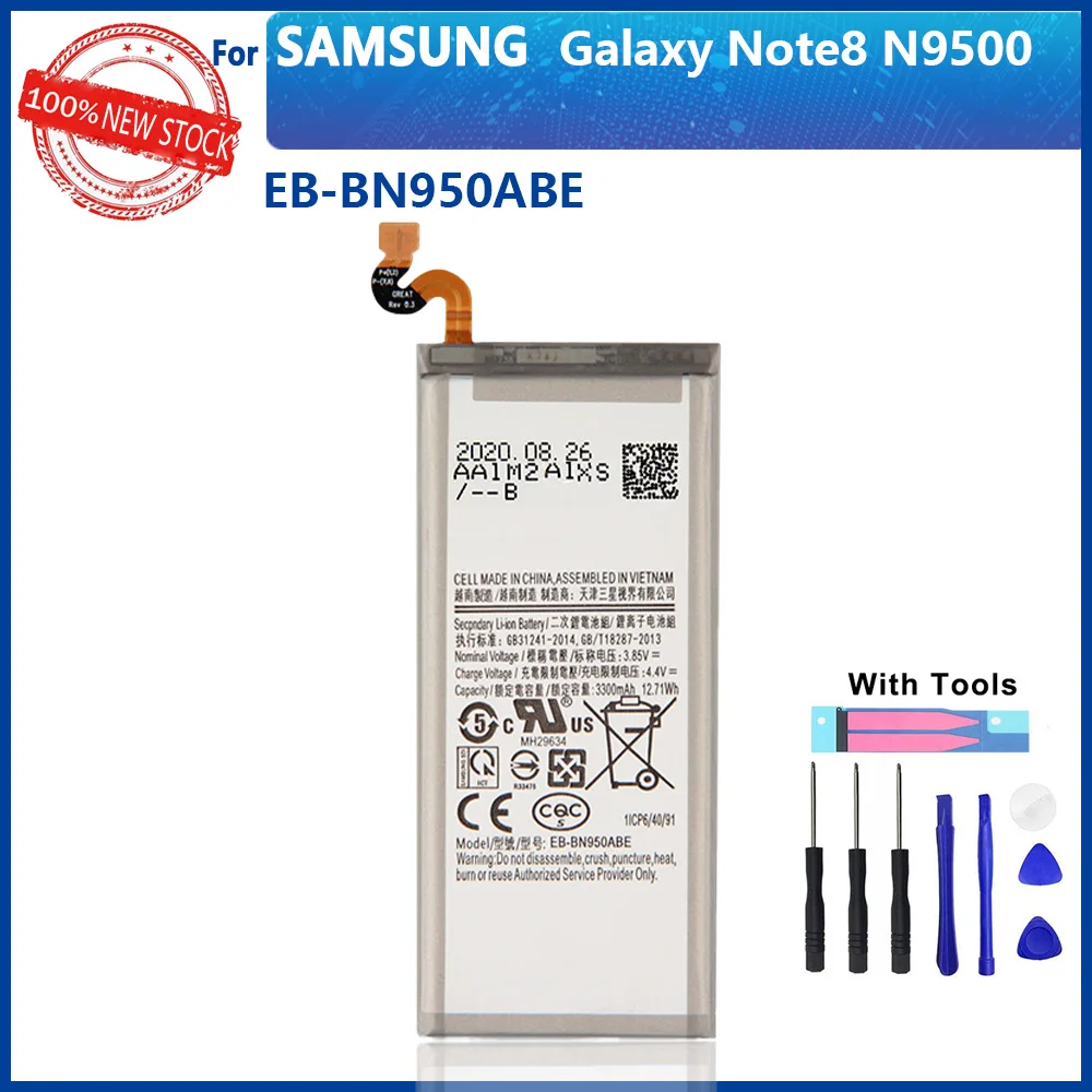 100% Оригинальный 3300 мАч EB-BN950ABE для Samsung Galaxy Note 8 N950 SM-N950F N950FD N950U/U1 N950W N950N N9500 Note8