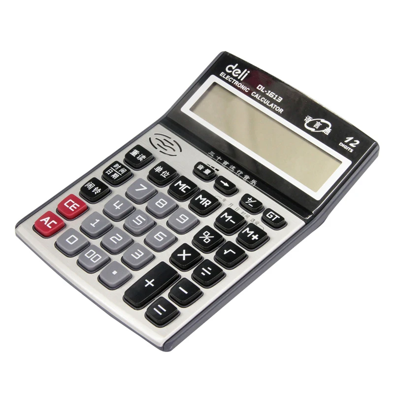 

DL 1613 scientific calculator with voice large screen finance computer accounting office supplies Teaching equipment for office