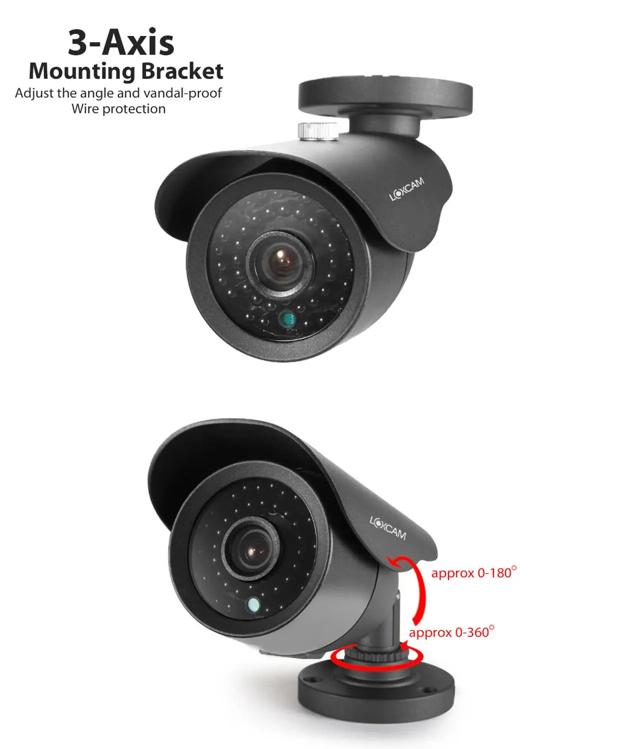 LOXCAM h.265 + система видеонаблюдения 4CH DVR комплект 5MP Ultra HD уличная Водонепроницаемая