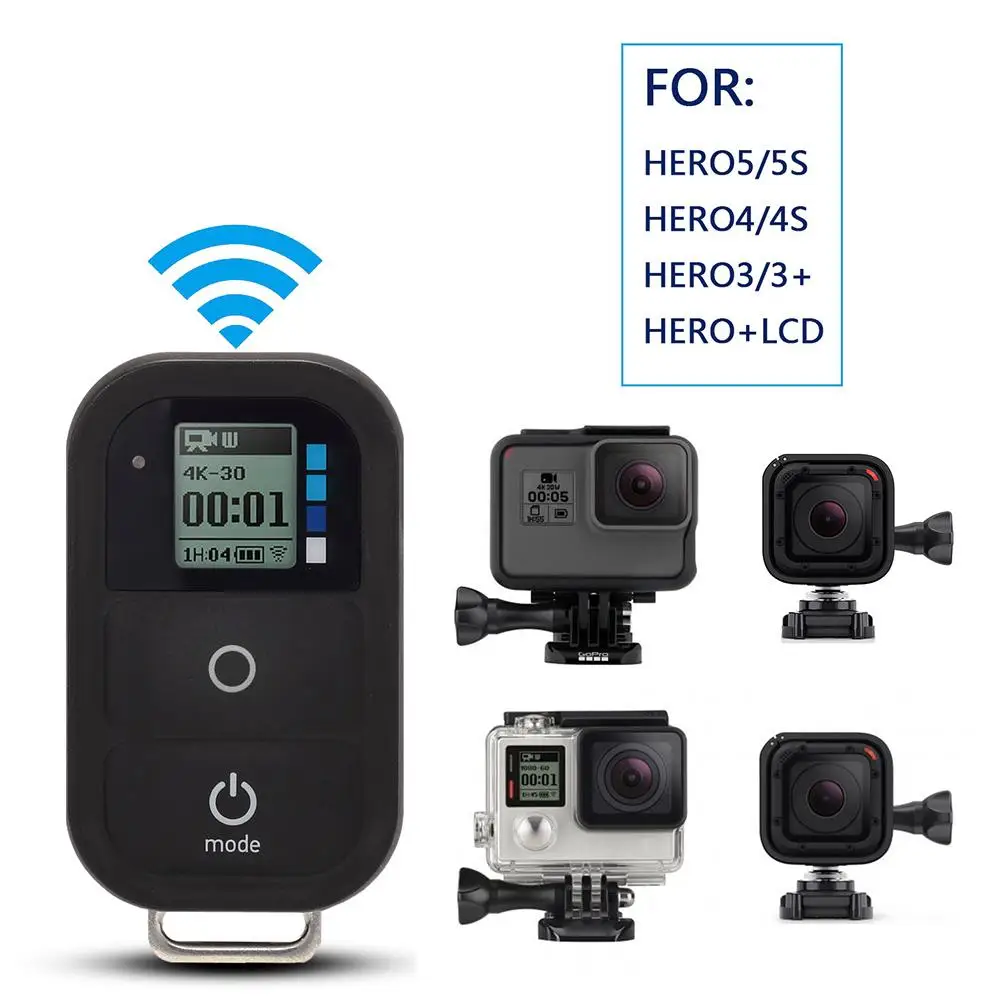Черный силиконовый чехол для камеры защитный GoPro Hero 3/3 + 4 WiFi Пульт дистанционного
