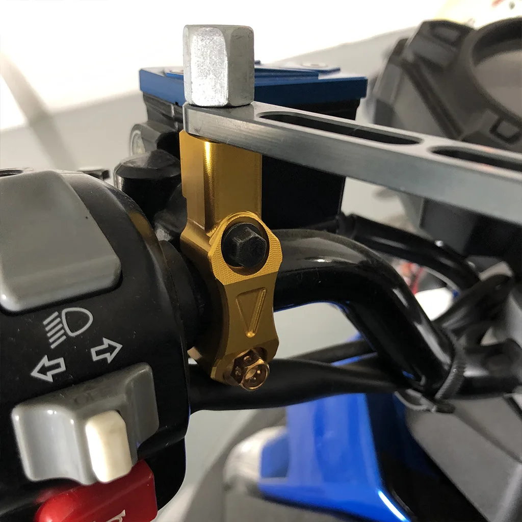 

22mm Universal Handlebar Fixed Clamps CNC Aluminum Alloy Motorcycle Decoration Parts Spreading Semi-Circle Brake Pump Clamp Bar