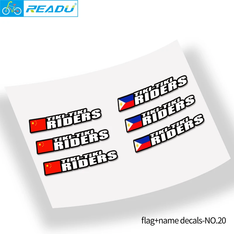 Рамка Имя Наклейки на заказ велосипед дорожный велосипед флаг Имя Наклейки на заказ стиль 20
