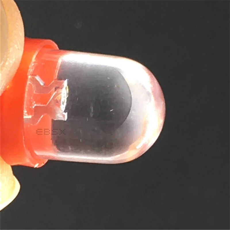 EBSX 100 шт. E10 винт 1 SMD F8 светодиодный светильник выпуклая линза белого и синего