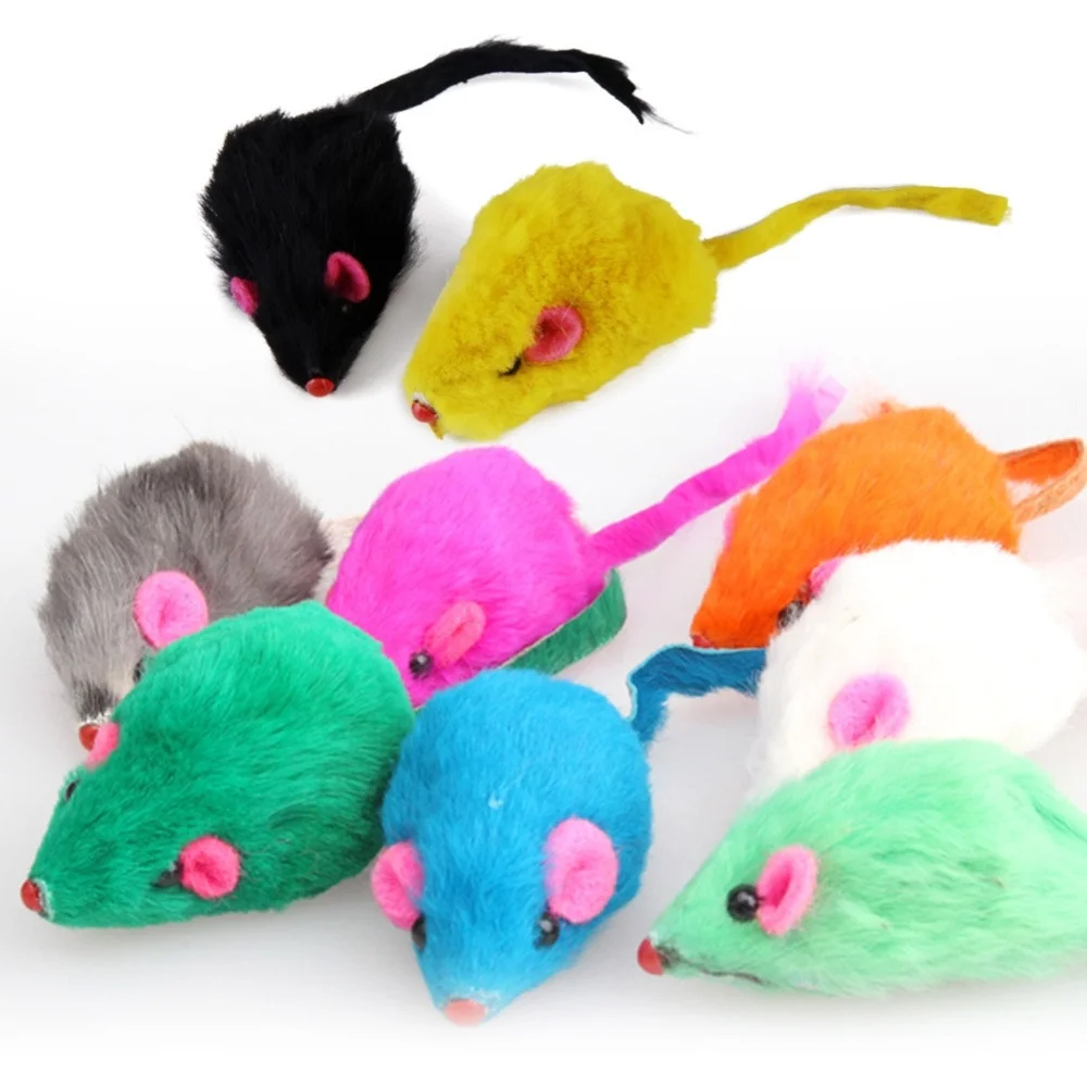 Фото Игрушка для кошек 4 5 см креативная красочная Интерактивная мышь - купить