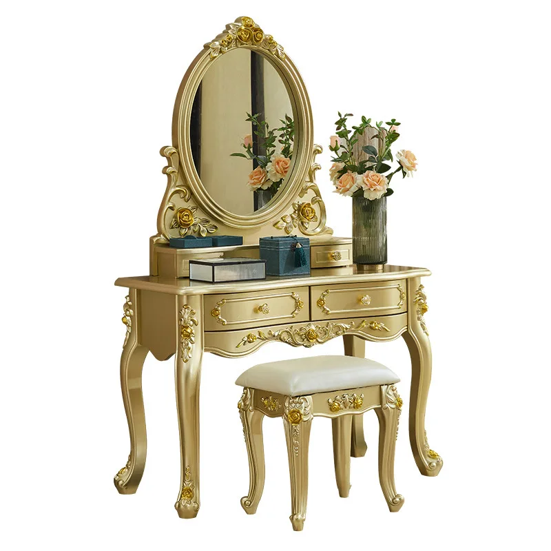 Европейский стиль платье для спальни шампанское золото туалетный столик