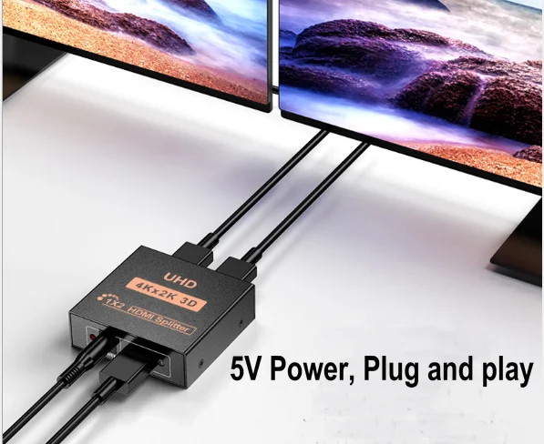 

Full HD 4K*2K HDMI 1080 Splitter 1x2 Input 2 Output Repeater 3D Switch Box Hub