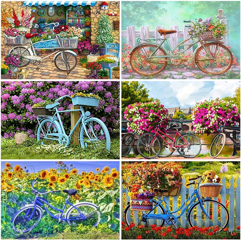 

5D DIY Diamond Painting Full Square/Round Drill Flower Bicycle Diamond mosaic Diamond Embroidery Cross Stitch Kits Home Decor