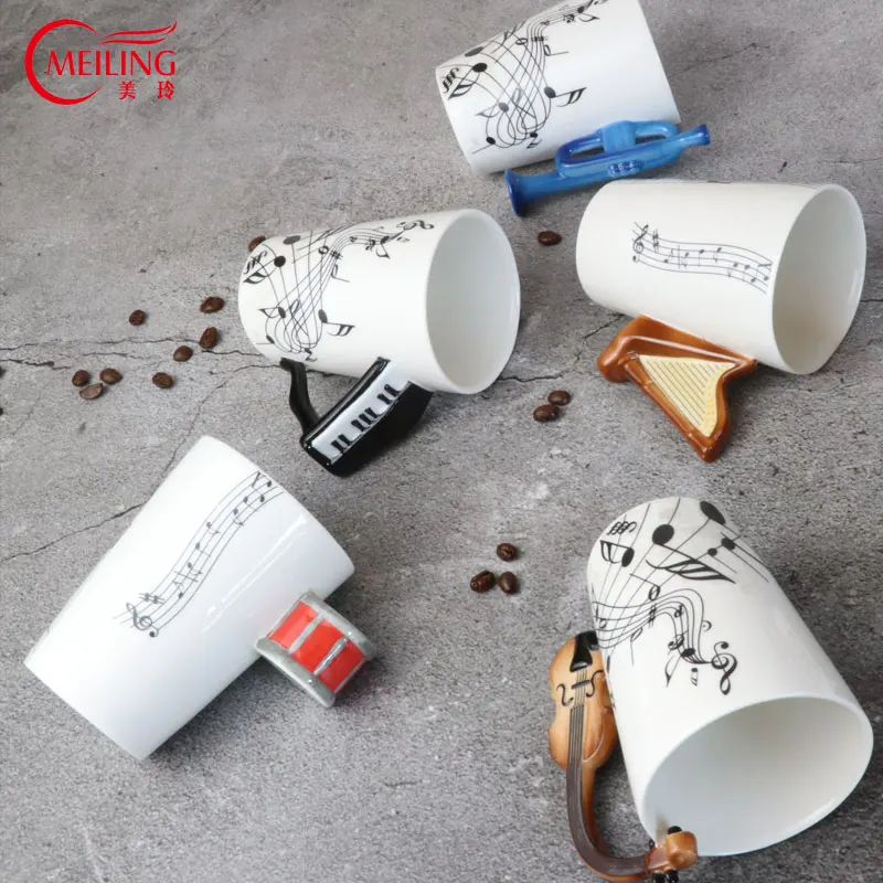 Керамическая музыкальная кружка для путешествий креативные кофейные кружки