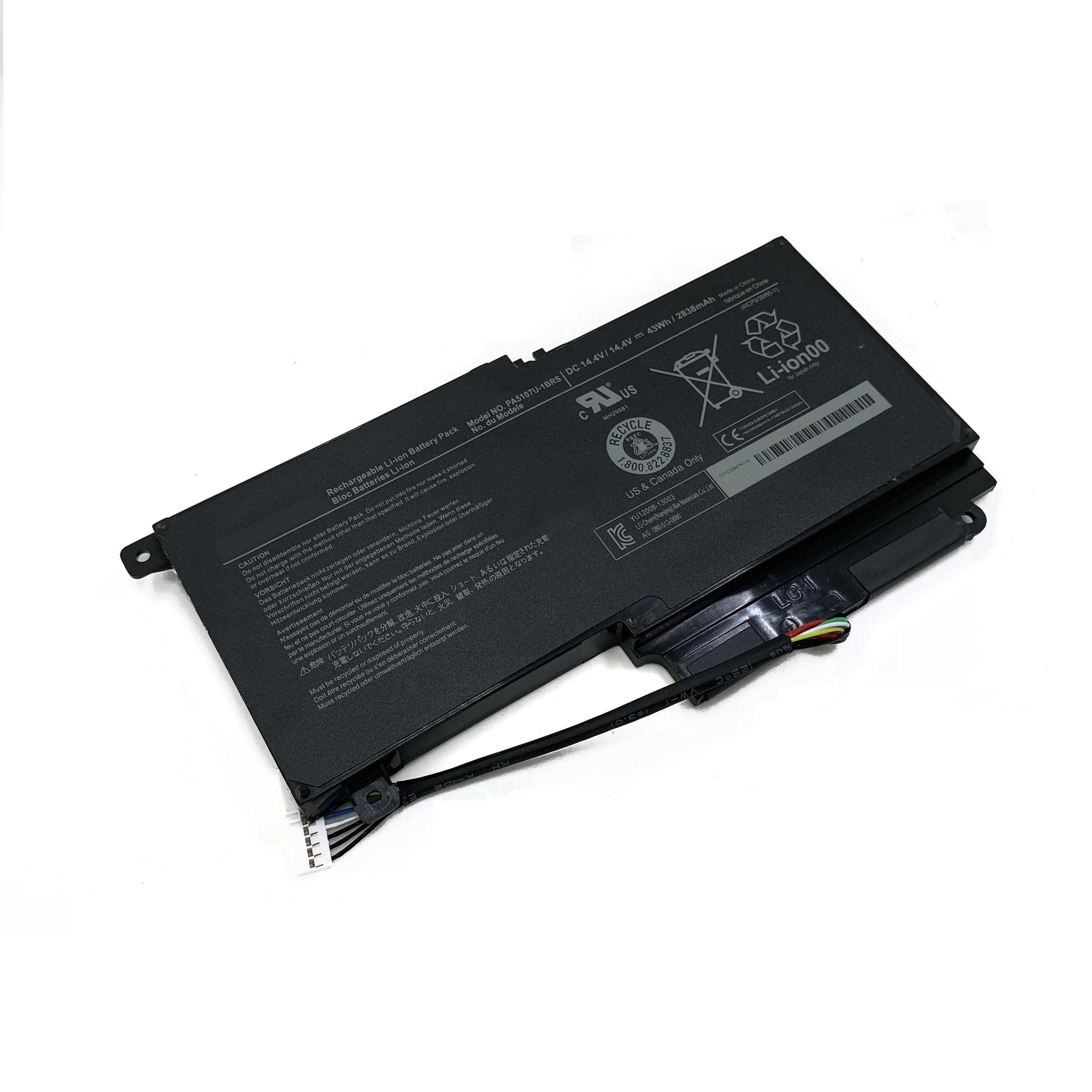 

PA5107U PA5107U-1BRS Battery For Toshiba Satellite L45 L45D L50 S55 P55 L55 L55T P50 P50-A P55 S55-A-5275 S55-A5294