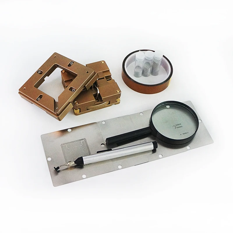 

BGA Reballing Kit reball jig 80mm 90mm bga stencil common use with 4pcs PS4 stencils for SMT SMD reapir