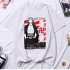 Футболка мужская оверсайз с коротким рукавом, летняя рубашка с принтом Токийский призрак Харадзюку, аниме майка Токийский призрак