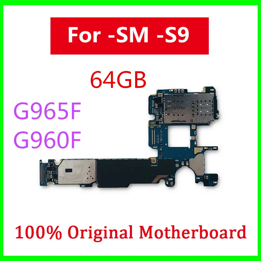 Оригинальная разблокированная материнская плата для samsung Galaxy S9 Plus G965F S9 G960F 64 Гб Логическая плата для Galaxy G965F G960F с полным чипом
