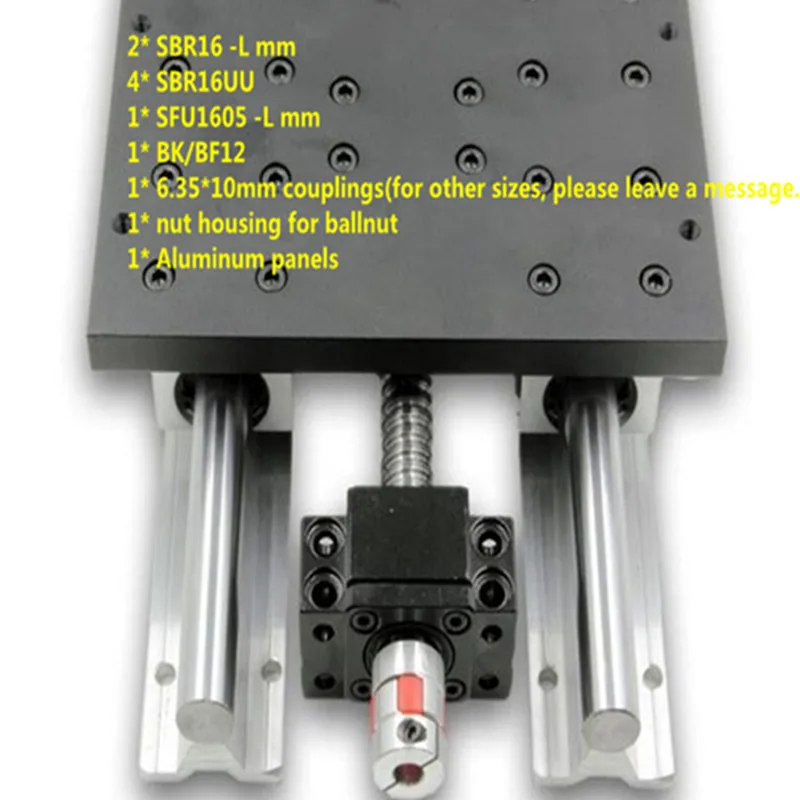 

the sliding module / line / cnc linear displacement of coordinates of the table SBR1605 + + SBR16 linear rail BK/BF12 15180 alum